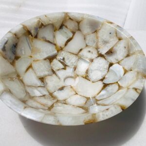 Agate Flower Round Shape Washbasin