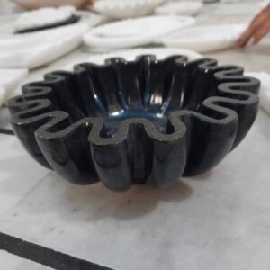 Balck Marble Flower Pot