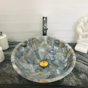 Agate Flower Shape Sink